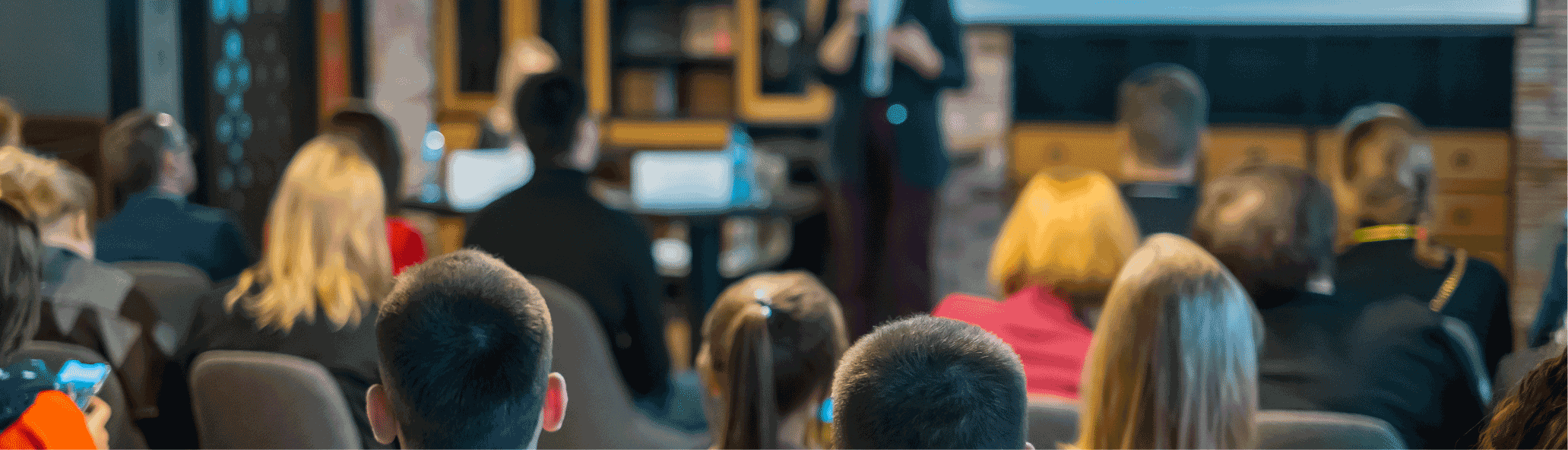 REACH in session, classroom of people