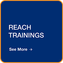 Blue back square icon with text in the middle