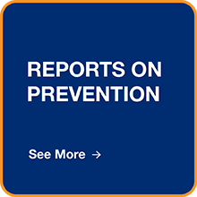 Blue back square icon with text in the middle